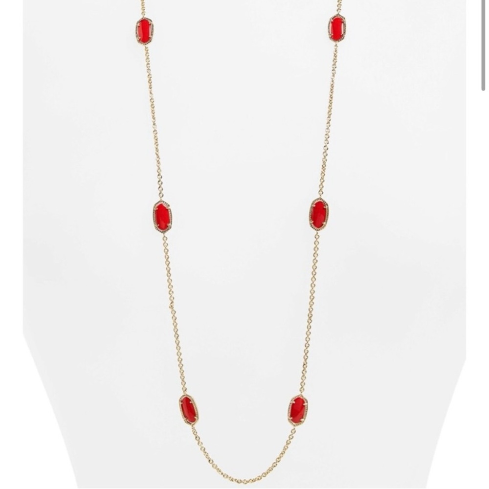 Kendra Scott Red Station Necklace